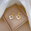 Wholesale Titanium Steel Microinlaid Jewelry Set With Geometric Pattern For Women Electroplated Design