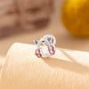 Wholesale Titanium Steel Microinlaid Zircon Animal Cat Head Ear Nail For Women