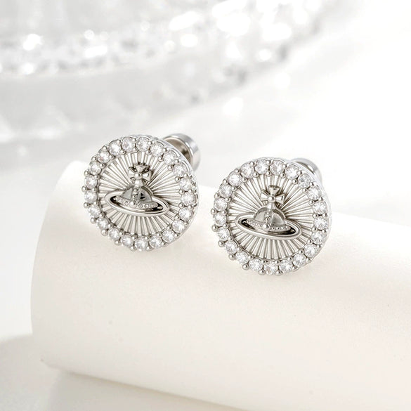 Wholesale Titanium Steel Micropaved Zircon Saturn Cartilage Piercing For Couple