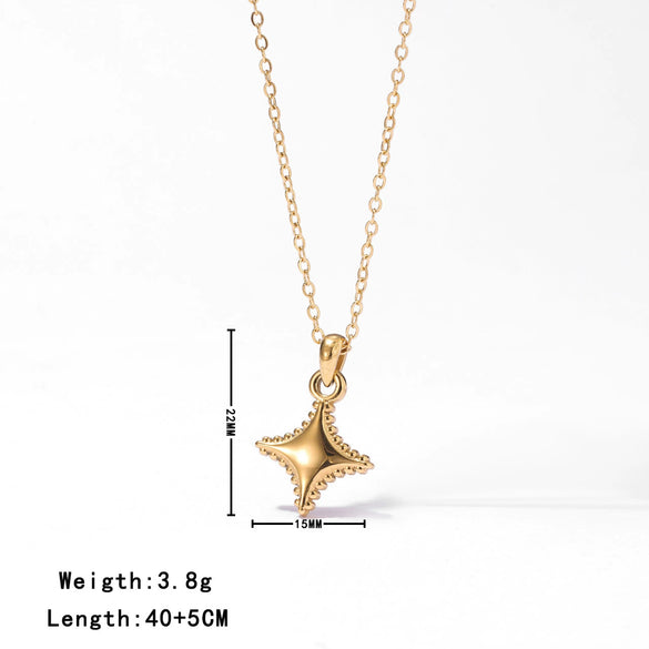 Wholesale Titanium Steel Mini Star Geometric Minimalist Pendant Jewelry Accessories For Women Electroplated O Chain Handmade Diy Materials