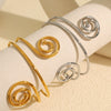 Wholesale 316L Stainless Steel Minimalist Geometric Electroplated Hoop Bracelet Jewelry