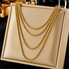 Wholesale Titanium Steel Multi Layer Stacked Clavicle Chain With Butterfly And Geometric Pattern Pendant Electroplated