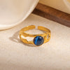 Wholesale Titanium Steel Multilayer Geometric Ring With Electroplating U Shape Design Vintage Style Unisex