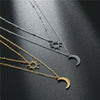 Wholesale Titanium Steel Multilayer Sun Moon Ochain Necklace For Women With Electroplating Treatment Simple And Generous Niche Clavicle Chain