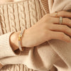 Wholesale Titanium Steel Multirow Diamond Zircon Geometric Bracelet Unisex Style