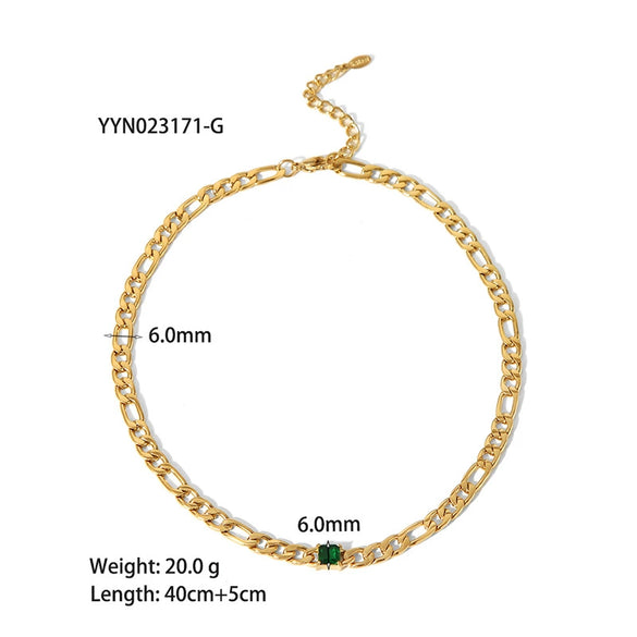 Wholesale Titanium Steel Necklace And Bracelet For Women 18K Goldplated Inlaid With White Stone Heart Drop Shape And Geometric Pattern Snake Bone Chain Inlaid Zircon Treatment