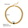 Wholesale Titanium Steel Necklace And Bracelet For Women 18K Goldplated Inlaid With White Stone Heart Drop Shape And Geometric Pattern Snake Bone Chain Inlaid Zircon Treatment