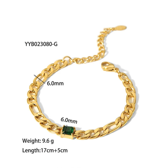 Wholesale Titanium Steel Necklace And Bracelet For Women 18K Goldplated Inlaid With White Stone Heart Drop Shape And Geometric Pattern Snake Bone Chain Inlaid Zircon Treatment