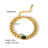 Wholesale Titanium Steel Necklace And Bracelet For Women 18K Goldplated Inlaid With White Stone Heart Drop Shape And Geometric Pattern Snake Bone Chain Inlaid Zircon Treatment