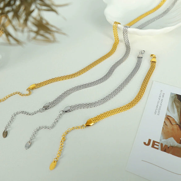 Wholesale 316L Stainless Steel Necklace Bracelet Suit With Stars Sun And Moon Clouds Universe Pattern Simple Style Electroplating