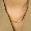 Wholesale 316L Stainless Steel Necklace Electroplated Scalloped Shell Design Fashion Item For Women