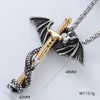 Wholesale Titanium Steel Necklace Men's Hip Hop Retro Geometric Pendant Polished