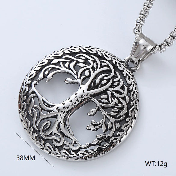 Wholesale Titanium Steel Necklace Men's Hip Hop Retro Geometric Pendant Polished