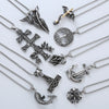Wholesale Titanium Steel Necklace Men's Hip Hop Retro Geometric Pendant Polished