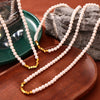 Wholesale 316L Stainless Steel Necklace Retro Light Luxury Style Geometric Pattern Beaded Snake Bone Chain Electroplated