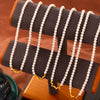 Wholesale 316L Stainless Steel Necklace Retro Light Luxury Style Geometric Pattern Beaded Snake Bone Chain Electroplated