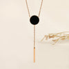 Wholesale Titanium Steel Necklace With Geometric Pattern Gold Inlaid Cold Style Sexy Tassel For Women