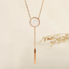 Wholesale Titanium Steel Necklace With Geometric Pattern Gold Inlaid Cold Style Sexy Tassel For Women