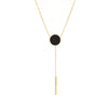 Wholesale Titanium Steel Necklace With Geometric Pattern Gold Inlaid Cold Style Sexy Tassel For Women