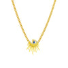 Wholesale Titanium Steel Necklace With Irregular Geometric Pendant And Electroplating Design