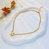 Wholesale Titanium Steel Necklace With Irregular Geometric Pendant And Electroplating Design