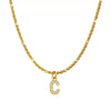 Wholesale Titanium Steel Necklace With Mixed Gem Inlay Letter Pendant For Women