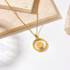 Wholesale Titanium Steel Necklace With Round Eye Pendant Electroplated Simple And Personalized Design For Women