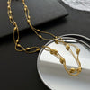 Wholesale Titanium Steel Niche Geometric Overlapping Necklace For Women