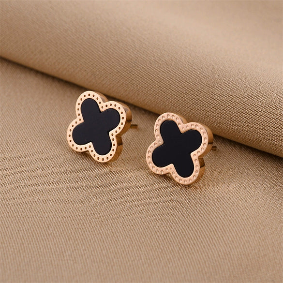 Wholesale Titanium Steel Nonfading Earrings With Geometric Pattern And Electroplating For Women