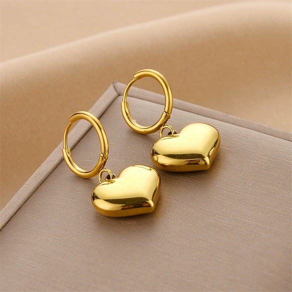 Wholesale Titanium Steel Nonfading Earrings With Geometric Pattern And Electroplating For Women