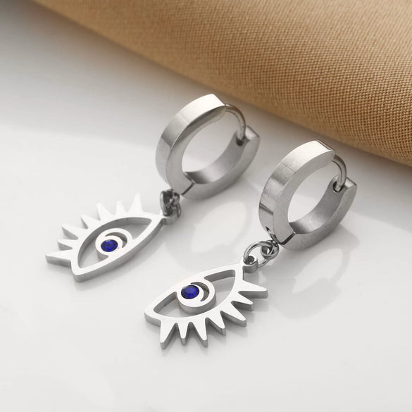 Wholesale Titanium Steel Nonfading Earrings With Geometric Pattern And Electroplating For Women