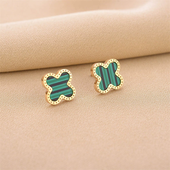 Wholesale Titanium Steel Nonfading Earrings With Geometric Pattern And Electroplating For Women