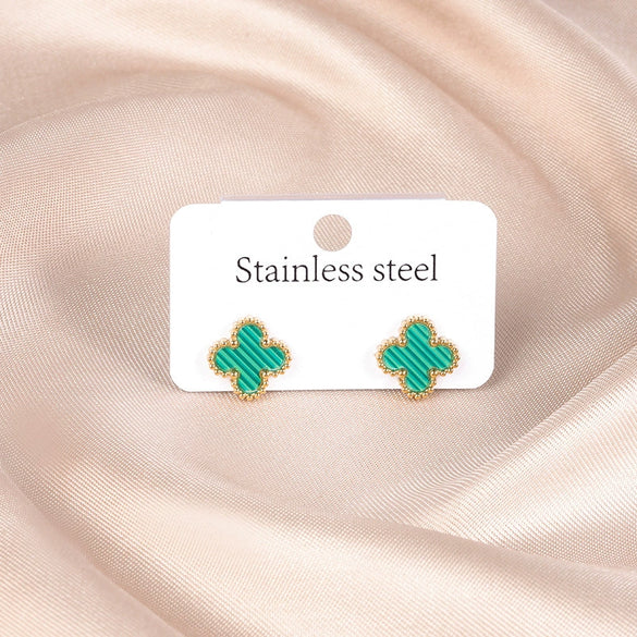 Wholesale Titanium Steel Nonfading Earrings With Geometric Pattern And Electroplating For Women