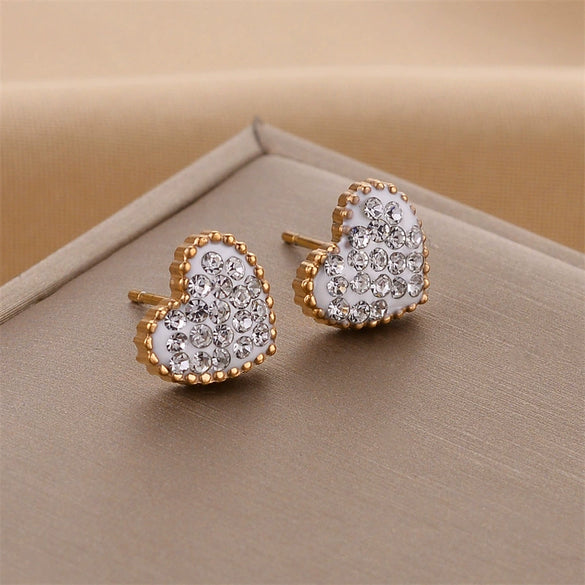 Wholesale Titanium Steel Nonfading Earrings With Geometric Pattern And Electroplating For Women