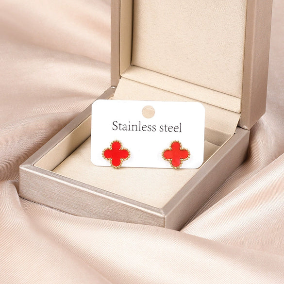 Wholesale Titanium Steel Nonfading Earrings With Geometric Pattern And Electroplating For Women