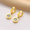 Wholesale Titanium Steel Nonfading Earrings With Geometric Pattern And Electroplating For Women