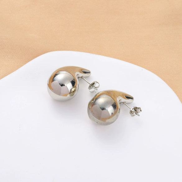 Wholesale Titanium Steel Nonfading Earrings With Geometric Pattern And Electroplating For Women