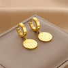 Wholesale Titanium Steel Nonfading Earrings With Geometric Pattern And Electroplating For Women