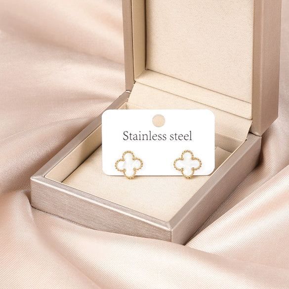 Wholesale Titanium Steel Nonfading Earrings With Geometric Pattern And Electroplating For Women