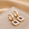 Wholesale Titanium Steel Nonfading Earrings With Geometric Pattern And Electroplating For Women