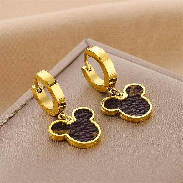 Wholesale Titanium Steel Nonfading Earrings With Geometric Pattern And Electroplating For Women