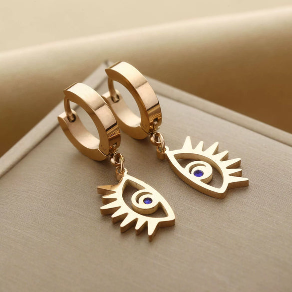 Wholesale Titanium Steel Nonfading Earrings With Geometric Pattern And Electroplating For Women