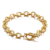 Wholesale Titanium Steel Ochain Bracelet With Geometric Cross And Electroplating Treatment