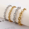 Wholesale Titanium Steel Ochain Bracelet With Geometric Cross And Electroplating Treatment