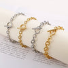 Wholesale Titanium Steel Ochain Bracelet With Geometric Cross And Electroplating Treatment
