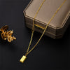 Wholesale Titanium Steel Ochain Clavicle Necklace For Women With Gold Inlaid Geometric Styling