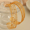Wholesale 316L Stainless Steel Open Bracelet Minimalist Geometric Style Electroplated