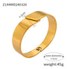 Wholesale 316L Stainless Steel Open Bracelet Simple Geometric Style 18K Gold Plated Jewelry For Women