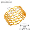 Wholesale 316L Stainless Steel Open Bracelet Simple Geometric Style 18K Gold Plated Jewelry For Women