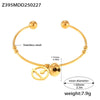 Wholesale 316L Stainless Steel Open Bracelet With Robot Cat Bell Creative And Popular Electroplated